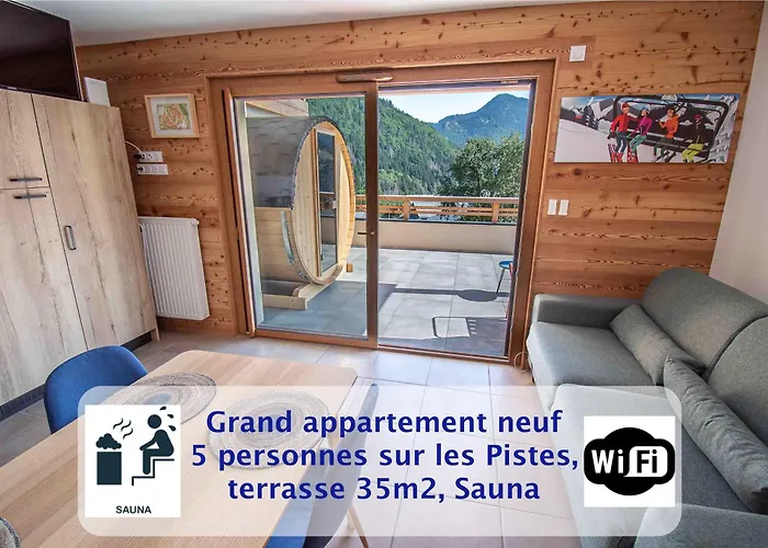 Dans Residence Neuve Le Snow Roc Sur Les Pistes, Grand Studio Cosy 5 Pers Avec Terrasse Panoramique, Sauna, Wifi
