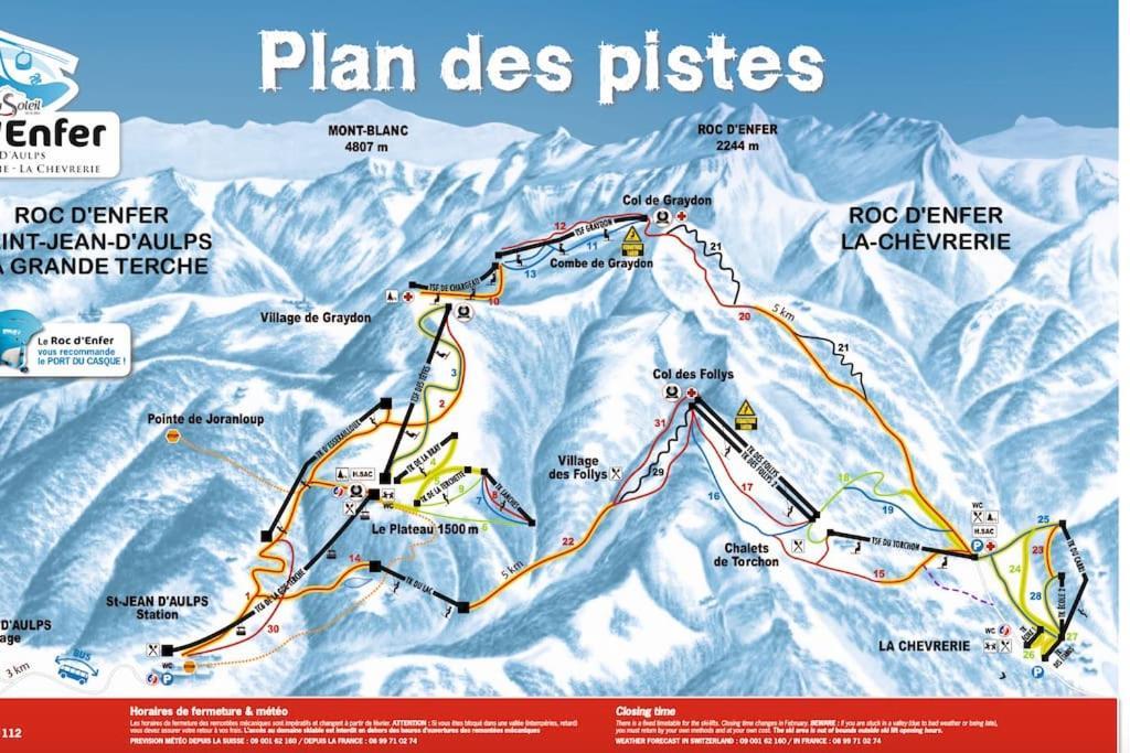 Le Snow Roc: Ski-in With Panoramic Terrace And Sauna *