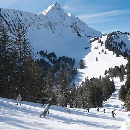Le Snow Roc: Ski-In Studio with Panoramic Terrace and Sauna Saint-Jean-d'Aulps Exterior photo